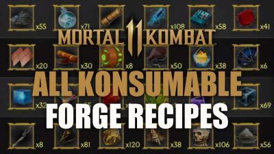 mk11 forge recipes